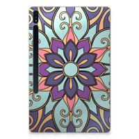 Samsung Galaxy Tab S7 Plus | S8 Plus | Siliconen hoesje | Purple Flower