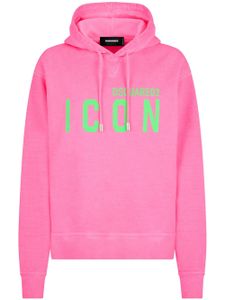 DSQUARED2 hoodie en coton à logo imprimé - Rose