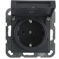 GIRA 045428 Wandcontactdoos met randaarde Inzetstuk System 55, Standaard 55, E2, Event, Event Clear, Event Opaque, Esprit, ClassiX Antraciet 1 stuk(s)