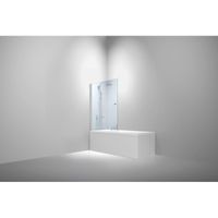 Van Rijn Products ST02 Badwand incl glasbehandeling 80x150cm chroom ST02800 - thumbnail