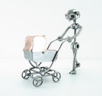 Man met kinderwagen Man met kinderwagen