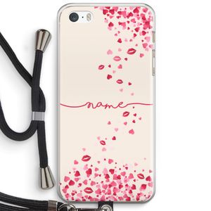 Hartjes en kusjes: iPhone 5 / 5S / SE Transparant Hoesje met koord