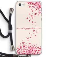 Hartjes en kusjes: iPhone 5 / 5S / SE Transparant Hoesje met koord