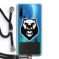 Angry Bear (white): Huawei P20 Lite (2019) Transparant Hoesje met koord