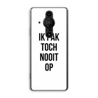 Ik pak nooit op: Sony Xperia Pro-I Transparant Hoesje