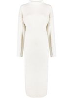 DESTREE robe mi-longue Jadé à coutures apparentes - Blanc
