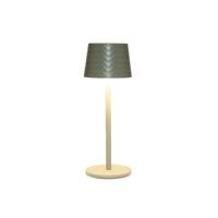 Portable lamp 22,5x8,5 cm mat olijf - Annas collection