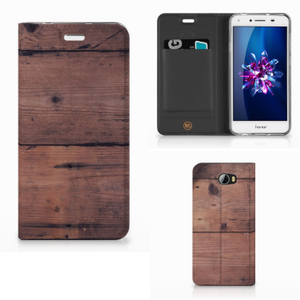 Huawei Y5 2 | Y6 Compact Book Wallet Case Old Wood