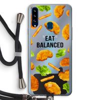 Eat Balanced: Samsung Galaxy A20s Transparant Hoesje met koord
