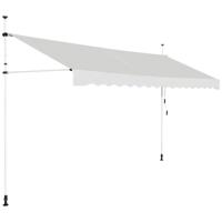Telescopische Luifel Zonnescherm Uitschuifbare Luifel Zonnescherm UV-bestendig Waterdicht Luifel 395 cm Breed Beige