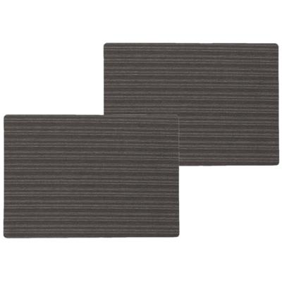 Wicotex Placemats Othos - 6x stuks - zwart - 30 x 43 cm - anti slip laag - Teflon coating toplaag