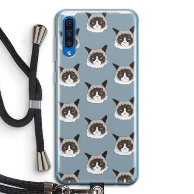 It's a Purrr Case: Samsung Galaxy A50 Transparant Hoesje met koord
