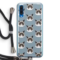 It's a Purrr Case: Samsung Galaxy A50 Transparant Hoesje met koord