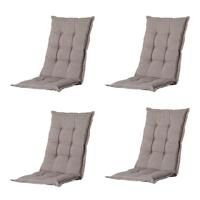 Madison - Tuinkussens Hoge Rug Basic Taupe - 123x50 - Bruin - 4 Stuks - thumbnail