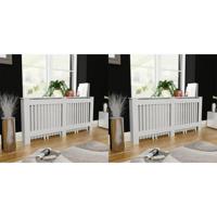Radiatorombouw 2 st 172 cm MDF wit
