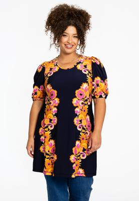 Yoek Tuniek A-lijn pofmouw GARLAND | Blauw | Maat 54/56