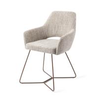 Jesper Home Eetkamerstoel 'Yanai' Beehive Rose, kleur Caramel Grid