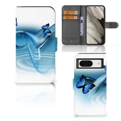 Google Pixel 8 | Telefoonhoesje | Met pasjeshouder | Vlinders
