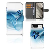 Google Pixel 8 | Telefoonhoesje | Met pasjeshouder | Vlinders