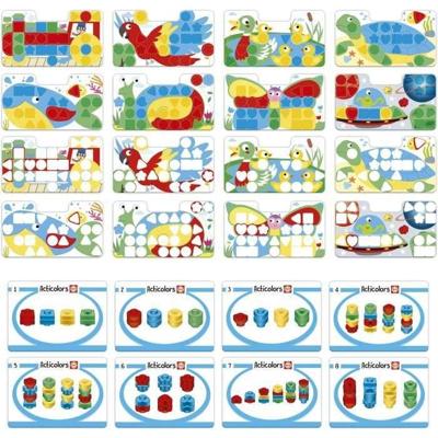 Articolors - Educatief spel - EDUCA - Stapelen van gekleurde fiches en geometrische vormen - Vanaf 2 jaar
