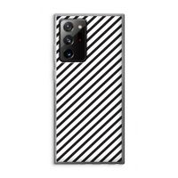 Strepen zwart-wit: Samsung Galaxy Note 20 Ultra / Note 20 Ultra 5G Transparant Hoesje