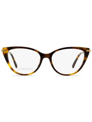 Swarovski Eyewear lunettes de vue 5425 à monture papillon - Marron