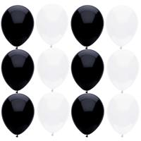 Ballonnen verjaardag/thema feest - 200x stuks - zwart/wit