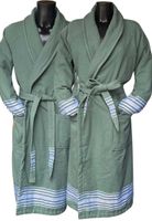 Groene hamam badjas katoen - saunabadjas-l/xl Groene hamam badjas katoen - saunabadjas-l/xl