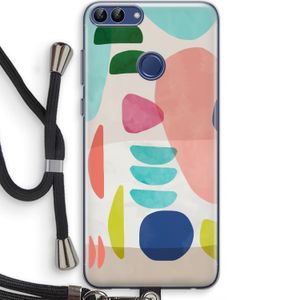 Bold Rounded Shapes: Huawei P Smart (2018) Transparant Hoesje met koord