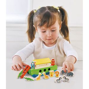 Everearth speelset Noah's Ark 20 x 10 cm hout 15 delig