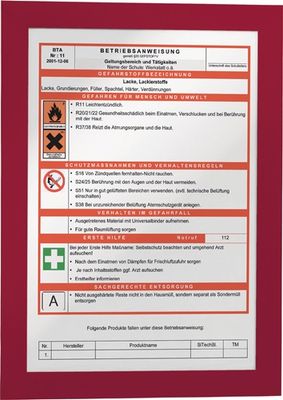 Durable Magneetkader | DIN A4 rood | zelfklevende rugfolie | 2 stuks - 487203 487203