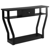 Console Tafel met Lade en Plank Hal Entree Tafel met Opslag 120 x 30 x 81 cm Zwart