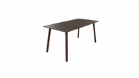 Tafel 8711 recht - 180 x 80 cm. - Zwart - Eiken donker - Beuken wenge - thumbnail