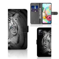 Samsung Galaxy A71 | Telefoonhoesje | Met pasjeshouder | Tijger