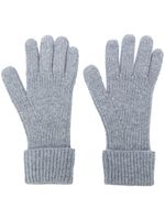 N.Peal gants nervurées en cachemire - Gris - thumbnail