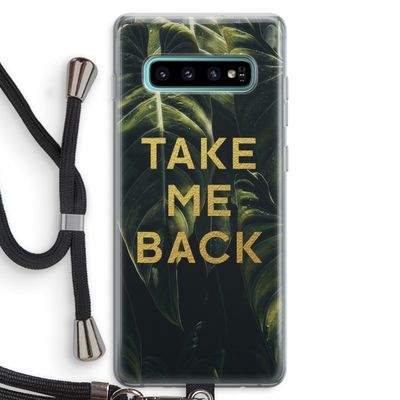Take me back: Samsung Galaxy S10 Plus Transparant Hoesje met koord