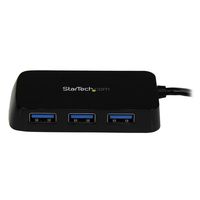 StarTech.com Draagbare 4-poorts SuperSpeed USB 3.0 hub zwart - thumbnail