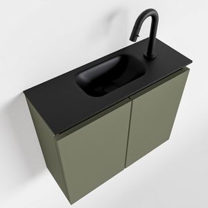 MONDIAZ TURE 60cm toiletmeubel army. EDEN wastafel urban midden 1 kraangat