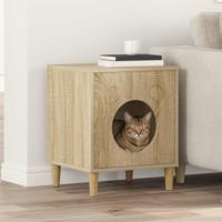 Kattenhuis Sonoma 42,5 x 40 x 53 cm Bewerkt hout
