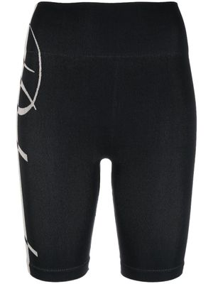 RHUDE short taille-haute à logo imprimé - Noir