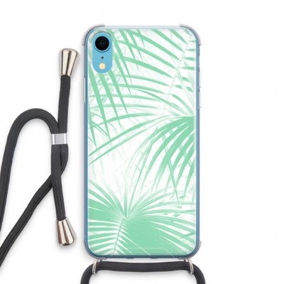 Palmbladeren: iPhone XR Transparant Hoesje met koord