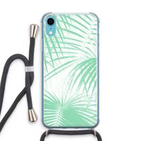 Palmbladeren: iPhone XR Transparant Hoesje met koord