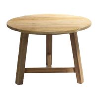 Teak table wood D70xH50cm - Van der Leeden