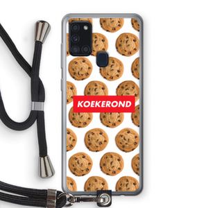 Koekerond: Samsung Galaxy A21s Transparant Hoesje met koord