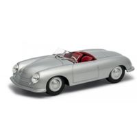 Modelauto Porsche 356 1948 zilver schaal 1:24/16 x 7 x 5 cm - thumbnail