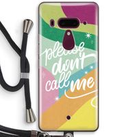 Don't call: HTC U12+ Transparant Hoesje met koord