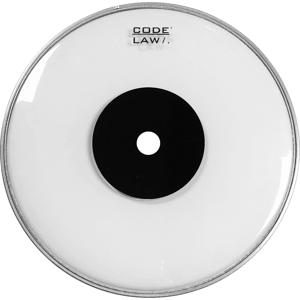 Code Drum Heads LAWCL08 LAW clear tomvel met dot, 8 inch