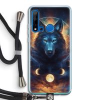 Wolf Dreamcatcher: Huawei P20 Lite (2019) Transparant Hoesje met koord