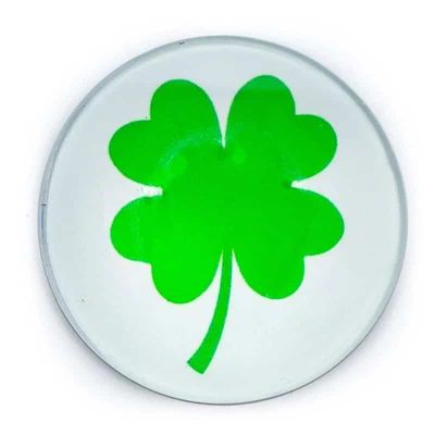 Magneet Decoratie Klavertje Vier Groen - 4 cm