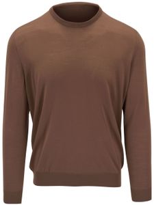 Kiton pull fin en laine - Marron